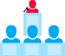 Pixabay - free to use https://pixabay.com/vectors/public-speaking-icon-audience-5478139/