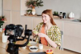 Pexels - Free to use
https://www.pexels.com/photo/woman-in-green-plaid-button-up-shirt-holding-avocado-toast-4152786/
